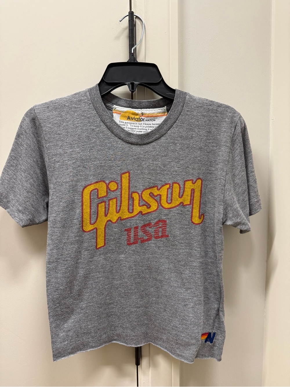 Gibson USA Gray Graphic Tee by Aviator Nation